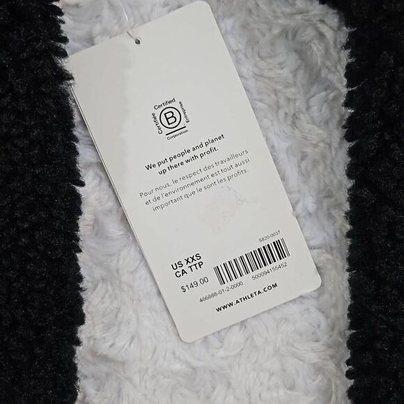 Athleta Size XXS Womens Cozy Sherpa Snap Sweatshirt Soft Fleece NWT - Picture 10 of 10